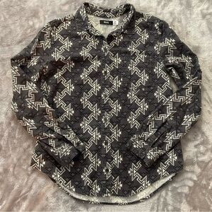 Urban Outfitters BDG Aztec Southwestern Print Button Up Long Sleeve Shirt Small